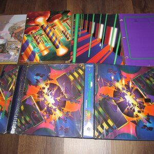 Mead Trapper Keeper Vintage 1994 Designer Series Geometric Purple with 4 Folders